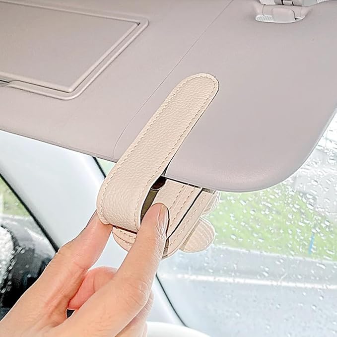 Flower Sunglass Holder for Car Visor – Decorative Sun Visor Clip,Eyeglass Hanger Organizer for Women,Scratch‑Free Glasses Storage Different Size Eyeglasses (Brown Flowers) - Image 7