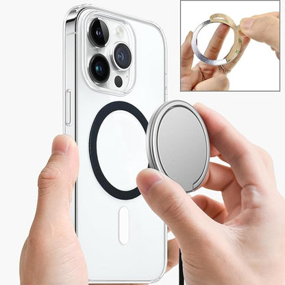 TENOC Universal Metal Ring Sticker, 6Pcs, Black | Compatible with iPhone/Samsung/Android, Magnetic Phone Charger/Mount/Holder Conversion - Image 3