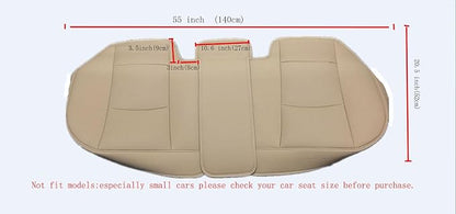 EDEALYN® 1 Pack Scalable (124-140cm) Back Seat Cover Car Seat Cover Seat Protector Rear Seat Bottom Cover Fits 90% of car - for Seat Bottom Only (Tan - Rear seat) - Image 4