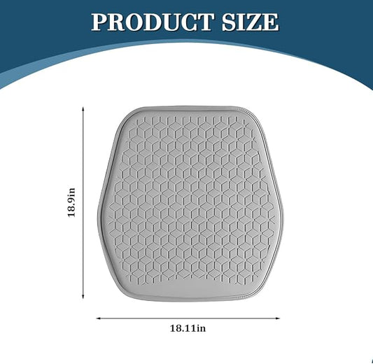 Gel Car Seat Cushion, Breathable Non-Slip Automotive Chair Mat Cover Protector for Driving, Comfortable Vehicle Interior Front Seat Chair Cushion Accessories, Universal Fit (Gray) - Image 2