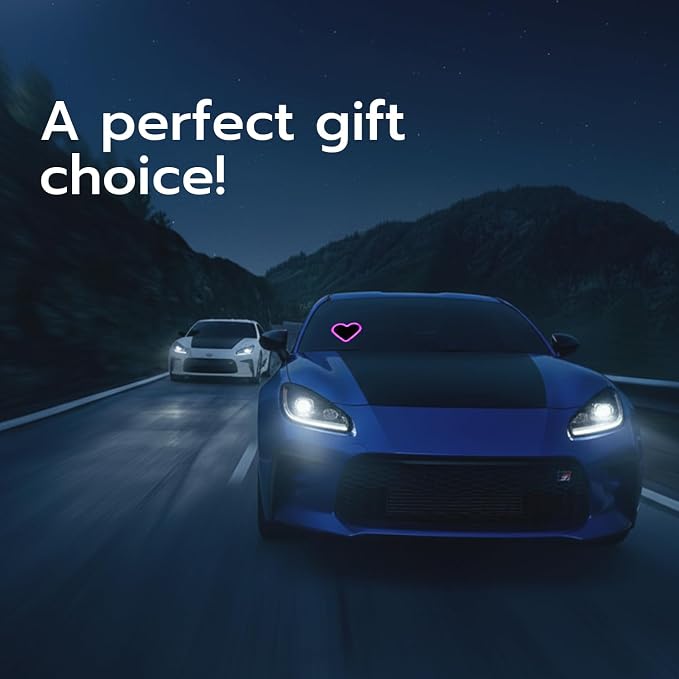 Mcbazel Car LED Ambient Light, Rechargeable Solar-Powered Heart-Shaped LED Light, 6 Lighting Modes, Romantic Car, Outdoor Decor, Ideal Gift for Couples, Women, Men - Pink (1 Pcs) - Image 8
