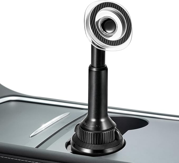 Phone Cup Holder for Car Mount for MagSafe, Quick Extension Long Arm | 360° Rotation, Fits 3"-4" Cup Holders - Stable & Secure for iPhone 12-17 Series, Not Charger - Image 8