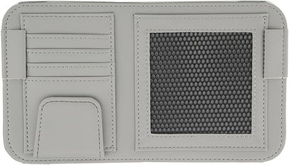 Leather Sun Visor Organizer for Truck, Sunglasses Holder, Cards Sleeve Pockets Organizer, Visor Document Holder for Registration License, Drving License, Insurance, Cards, Pen, Key - Image 6