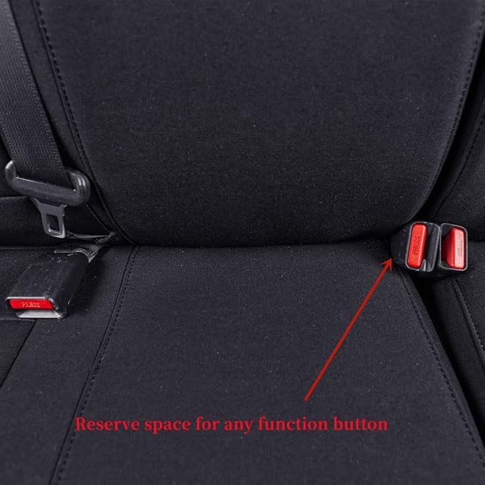 Tacoma Seat Covers Custom Fit for 2016-2023 Toyota Tacoma Access/Xtra Cab SR SR5,Fully Covered Polyester Truck Seat Protector-Full Set(Black) - Image 7