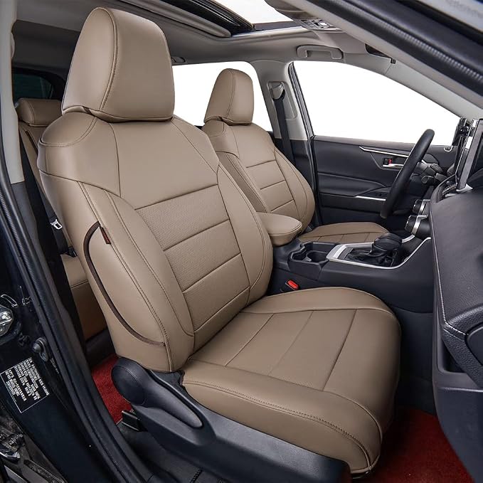 EKR Car Rogue Seat Covers 2021-2026(Not for PHEV),Leatherette Full Set | Custom Fit for Nissan Rogue(Not for PHEV)2021 2022 2023 2024 2025 2026,Faux Leather(Sand Beige) by EKR