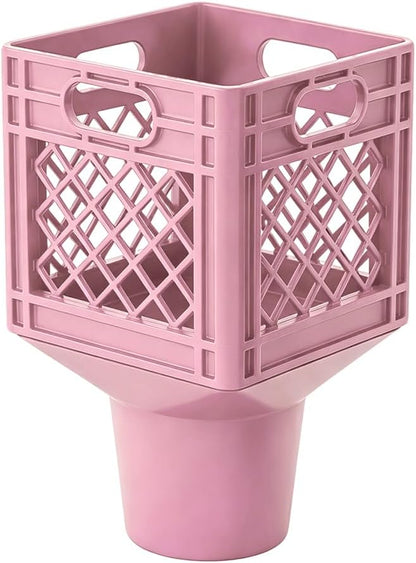Half Gallon Car Cup Holder Expander, Pink | milk crate style, square drink jug fit, anti-spill mount, car interior accessories - Image 7