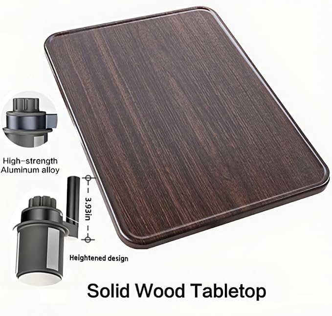 Car Desk for Laptop,360° Rotating Cup Holder Table，Wood Car Tray, Car Table & Car Food Tray，Steering Wheel Tray， Car Accessories for Women & Men. Compatible with Tesla Model Y/3/S, Ford F150& Most - Image 9