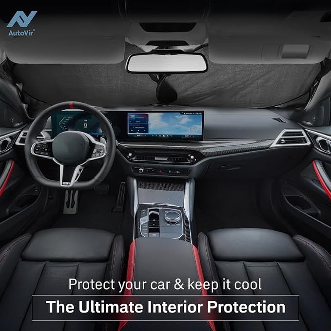Autovir Windshield Sun Shade, Foldable Car Window Shades, 280T Visor Shade - Image 2