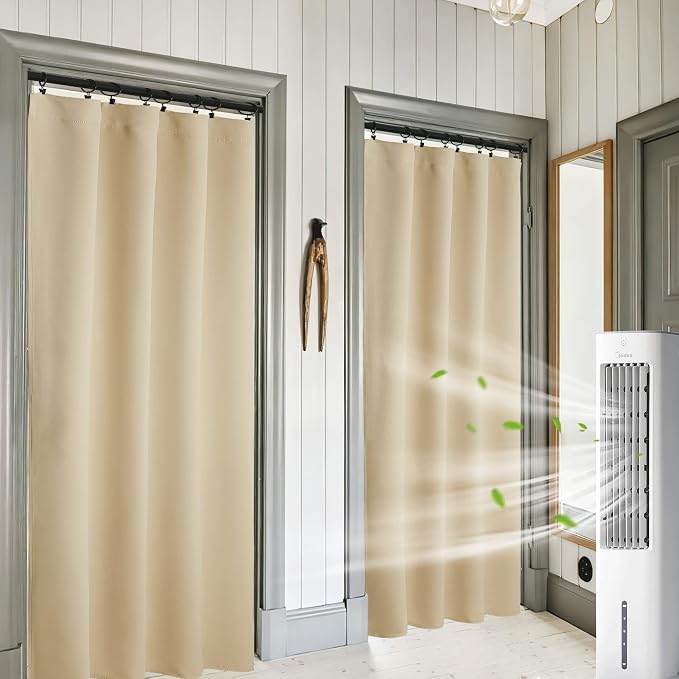 RYB HOME Curtains for Bedroom Living Room Dining Room Office 84 inches Long | Privacy Protection,Thermal Insulated,Sunlignt Heat Blocking,Drapes for Nursery Rental Room,W42 x L84,Biscotti Beige,2 Panels by RYBHOME