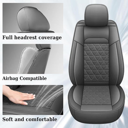 Coverado Dodge Ram Seat Cover Full Set, Waterproof Ram 1500 Seat Cover Compatible with 2002-2026 Dodge RAM 1500 2500 3500 Crew Quad Cab with Curved Bench, Dark Gray - Image 5