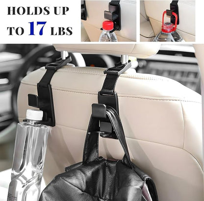 2 PCS Car Seat Headrest Hook, Strong Auto Seat Back Storage Hook Headrest Hanging Organizer, Vehicle Seats Hanger Holder Universal for Purses Handbags Groceries Bags - Image 3