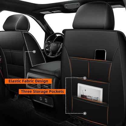Full Set Car Seat Covers Custom Fit for Nissan Altima 2019-2026 | Fit for SV,S,SR,SL Faux Leather Seat Covers Breathable Waterproof Seat Protectors Easy to Install, Black, 5 Seater - Image 2