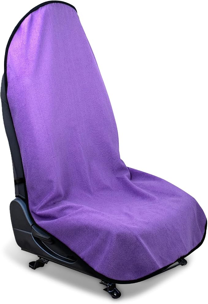Waterproof Sweating Car Seat Cover for Post Gym Workout, Running, Swimming, Beach and Hiking, Universal Fit Non-Slip Bucket Seat Protector for Cars SUV Trucks, Machine Washable (Purple) by DECKALY