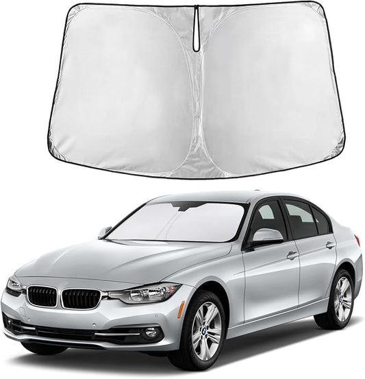 Autovir Windshield Sun Shade Fit for 2013-2016 2017 2018 BMW 3 Series | Sunshade, Front Car Window Shades Sun Visor, Blocks UV Rays & Heat, Car Accessories by Autovir