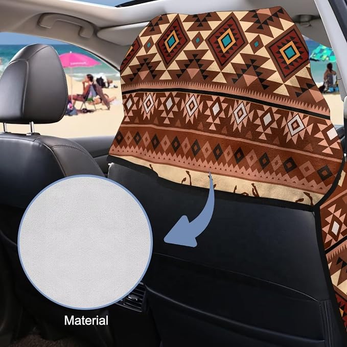 SEANATIVE Western Horse Print Car Accessories Sweat Towel Seat Cover Protectors Universal Fit for Car Truck SUV Seat for Dog & Kid Workout Outdoor OR Sport Activities - Image 6