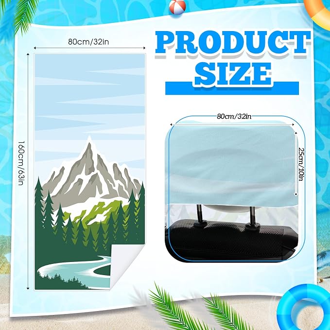 Hahafelt 2 Pack Car Seat Towel Cover with Storage Bag, National Park 1 | 63 x 32 in Car Towel Seat Cover Non Slip Waterproof, Gym Workout Swimming Running, Machine Washable Sweat Absorbent Protector - Image 2
