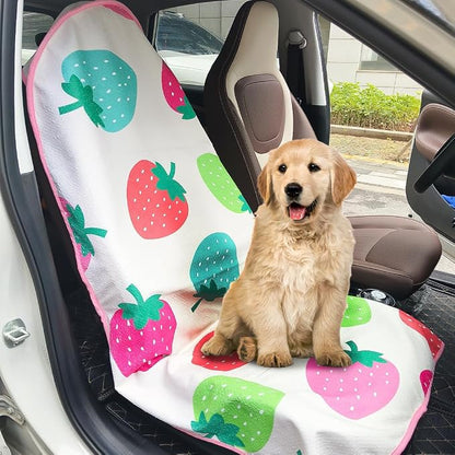 Waterproof Sweating Car Seat Cover for Post Gym Workout, Running, Swimming, Beach and Hiking, Universal Fit Non-Slip Bucket Seat Protector for Cars SUV Trucks, Machine Washable (Fruit) - Image 3