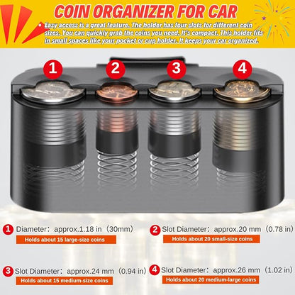 Extra Hanging Car Door Window Drink Coffee Cup Holder with Storage Organizer Tray | Coin Holder Change Organizer Fits Most Vehicles, Trucks Interior Car Gadgets Accessories - Image 4