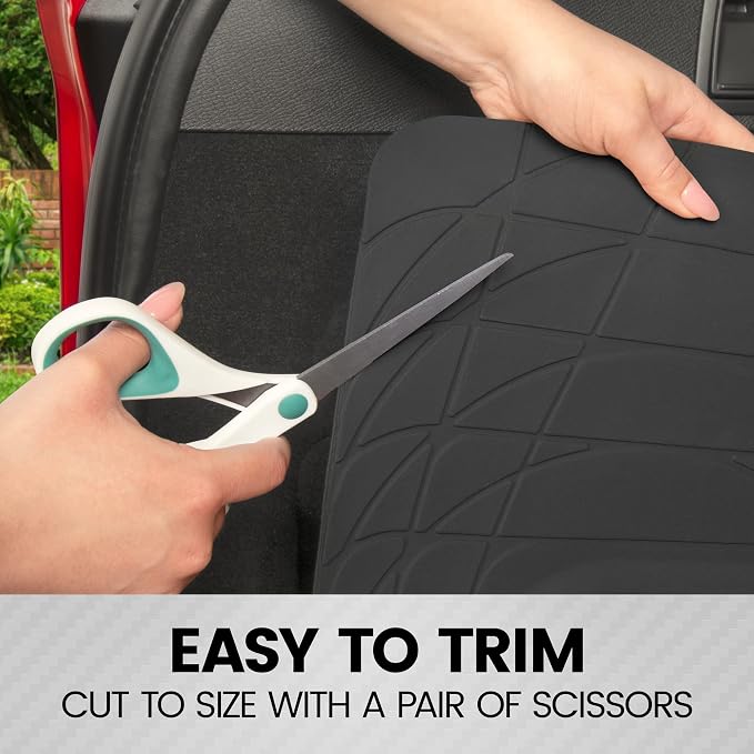Heavy Duty Cargo Liner Floor Mat-All Weather Trunk Protection, Trimmable to Fit & Durable HD Rubber Protection for Car SUV Sedan Auto - Image 4