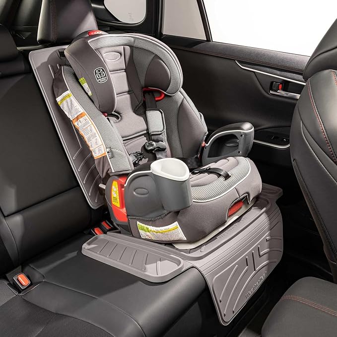 WeatherTech Child Car Seat Protector with Back | Spill Protection, Prevents Seat Compression, Grey - Image 5