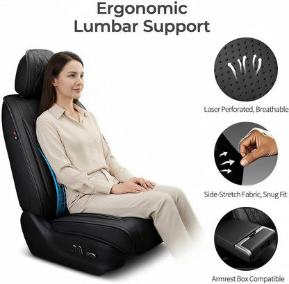 Car Seat Covers Compatible with GMC Terrain 2010-2025 2026 - Full Set 5 Seats Luxury Leather All-Weather Seat Cushions & Protectors, Waterproof & Breathable, Airbag Compatible (Redline) - Image 8