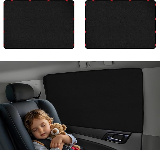 ZATOOTO Car Window Cover for Privacy,Soft Suede for Durable,16.69×31.5in | Stay Cool & UV Protection, For Baby Back Window Sunshade, Light Blocking Sun Shades for Camping Eating and Rest - Image 9