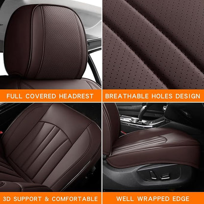 MINGBRON Car Seat Covers,Car Seat Protector Waterproof,Seat Covers Full Set, Car Seat Protectors,Automotive Seat Covers Fit for Most Cars Brown - Image 7