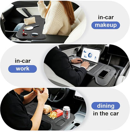 GearUp Universal Car Table Tray for Eating Foldable Car Desk for Laptop | Fits Most Vehicle Models, PE Material, 22lbs Load Capacity, Stable Support, Mobile Work, Easy Storage - Image 4