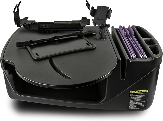 AutoExec AE-RMCD-PM-PS-BT Roadmaster Car Desk for Your Vehicle Workstation and Mobile Office, Black with Phone Mount and Printer Stand | Vehicle Workstation, Mobile Office, Phone Mount, Printer Stand - Image 3