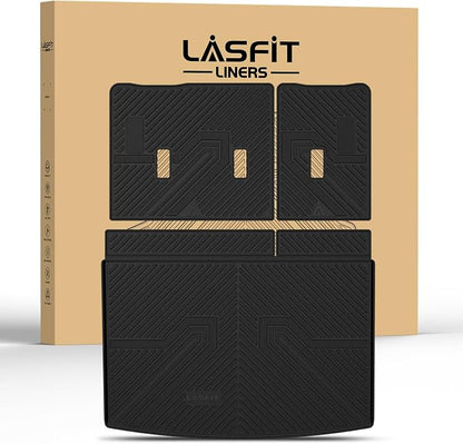 LASFIT Trunk Mat for Chevy Suburban/GMC Yukon XL/Escalade ESV 2021-2026 | Only with 3rd Row Backrest Mat; Only Yukon XL, Not Yukon/Only Escalade ESV, Not Escalade; Edge to Edge Coverage,Easy to Wash by LASFIT