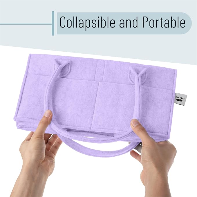 Mr. Pen- Baby Diaper Caddy Organizer, lavender dream | Nursery Storage Bin and Car Organizer for Diapers and Baby Wipes - Image 6