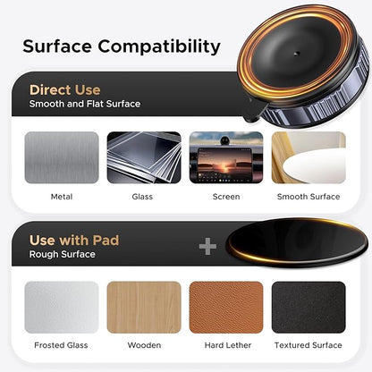 UGREEN Magsafe Car Phone Mount, 80LB Vacuum Suction Phone Holder | 3600gf Magnetic Hold with N52 Magnets、360° Rotation、Dashboard & Windshield Compatible with iPhone 17-12 Plus Pro Max Series - Image 5