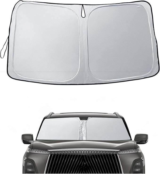 SXCY for 2025 2026 QX80/Armada Windshield Sunshade for 2025 2026 Infiniti QX80/ Nissan Armada Accessories Sunshade Foldable Sun Shield 2026 QX80/Armada Sunshade Sun Protector by SXCY