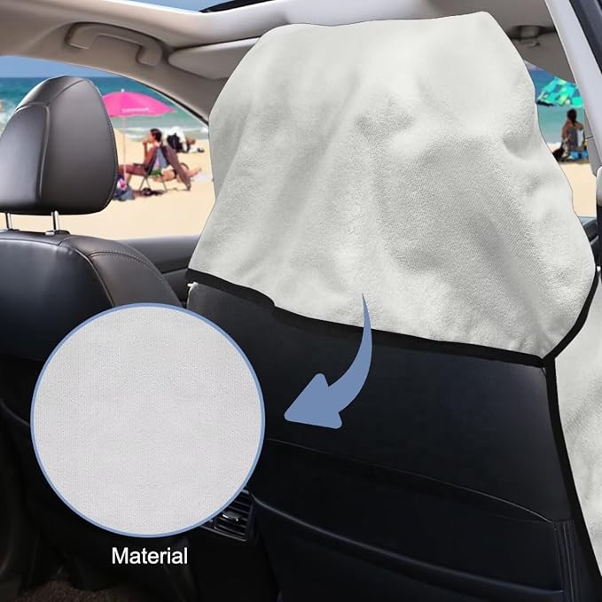SEANATIVE Floral Butterfly Multi-Purpose Car Drying Towels - Absorber Towel for Car Wash & Gym Enthusiasts Automotive Seat Covers - Sweat Towels for Yoga & Hot Weather Driving - Image 6