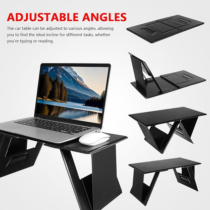 SEWACC Foldable Lap Desk with Adjustable Angles, Bed Table for Laptop and Writing, Car Table Tray for Travel and Home Use - Image 4