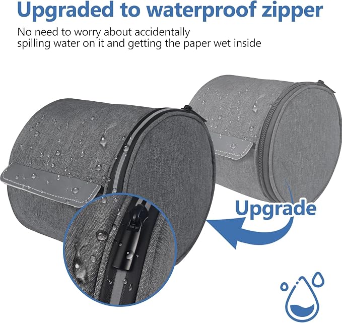 kakaforsa Hanging Toilet Paper Holder, Cat Proof, Water-Resistant, | Portable roll paper case for camping, Bathroom, RV Car Travel, with zippered cover and hanging strap - Image 3