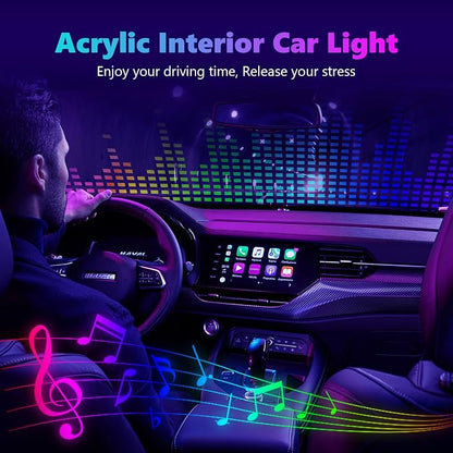 Acrylic Interior Car Light, AMKI Car LED Strip Light with APP Sub Control, Car Accessories Fiber Optic Car Ambient Light Kit with RGB Dreamcolor 22 in 1 and 175 inches 593 LEDs 213 DIY and Music Modes - Image 8