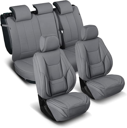 Coverland Premium Car Seat Covers Full Set Waterproof Interior Protector | Airbag Compatible Non-Slip Seat Cover for 2009-2018 Subaru Forester [Full set Dark Gray - Size Chart X77] by Coverland
