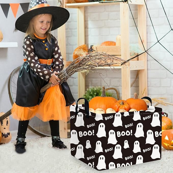 Halloween Boo Horror basket,Empty Halloween basket,Horror and thriller decor,Trick or Treat Box for Boys and Girls,Horror decor(Boo Ghost) - Image 4