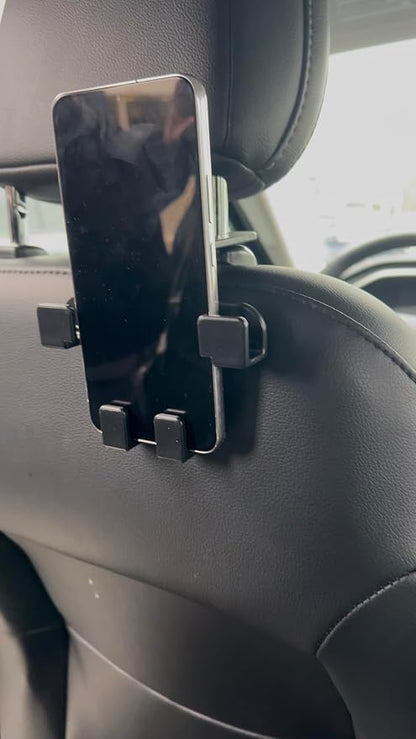Foldable Car Seat Headrest Hooks 2-Pack – Hidden Design 360° Rotating Organizer for Bags, Groceries & Purses – Heavy Duty ABS Car Back Seat Hanger - Image 6