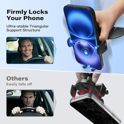 CD Phone Holder for Car, Easy One-Button Release CD Slot Phone Mount | Stable Clamp, 360° Rotation, Works with Thick Cases, Fits iPhone, Samsung, Google, Moto & Most Smartphones - Image 4