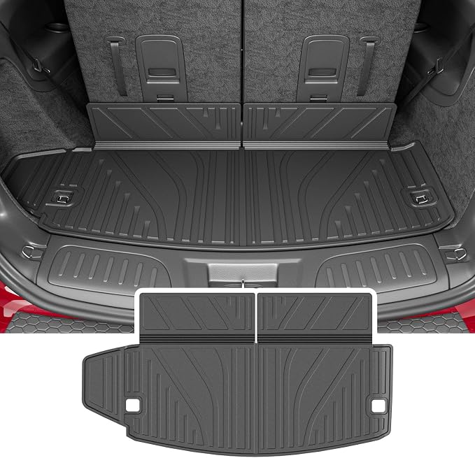 powoq Cargo Mat Compatible with 2016-2026 Dodge Durango 6&7 Seats | Trunk Mat Cargo Liner TPE All Weather Replacement for 2016-2026 Dodge Durango Accessories (Trunk Mat 6&7 Seats) by powoq