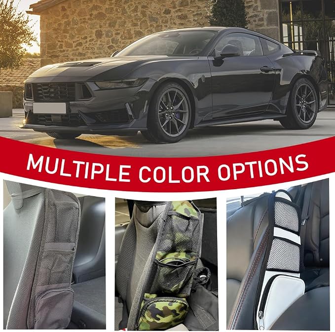 Car Seat Side Storage Pocket, Car Seat Organizer Hanging Bag (1, Camouflage) - Image 7