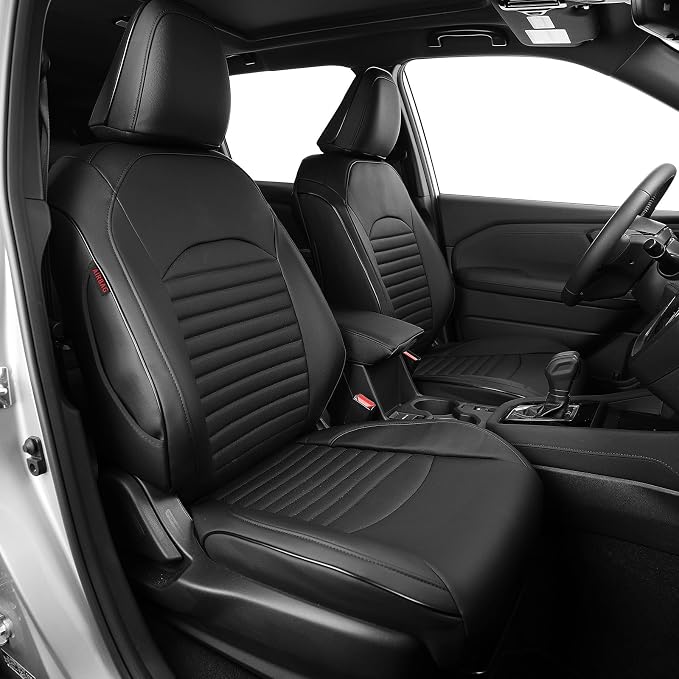 EKR Car Seat Covers for Subaru Forester 2025(Only Base),Full Set | Custom Fit for Subaru Forester Base 2025,360°Protection,Pet Friendly,Faux Leather(Black) by EKR