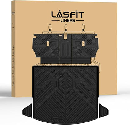 LASFIT Cargo Trunk Mat with Backrest Mats for Mazda CX5 2017-2025 | 100% TPE All Weather Rear Cargo Liner Custom Fit Waterproof CX 5 Seat Back Mat Automotive Accessories, Black by LASFIT