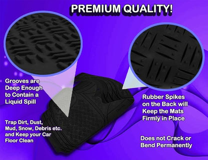Zento Deals Car Floor Mat -Heavy Duty Weather Protection Mats (Black - 1pcs Car Diamond Floor Mat) - Image 7