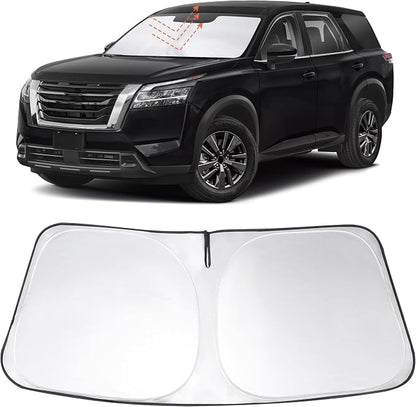 Windshield Sun Shade Sunshade for 2022-2026 Ni ssan Pathfinder | Full covered for windshield, Foldable & Durable, Block UV Rays, Reduce Heat, Easy to install, Keeps Car Cooler by LHFLIVE