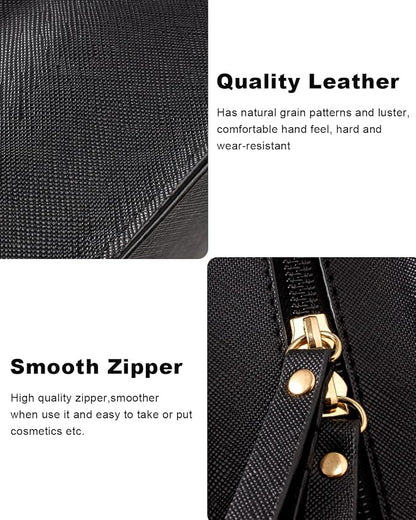 KOTORA Clear Makeup Bag Set for Women Portable Clear Make up Bag Cute Waterproof Travel Cosmetic Bag Toiletry Bag for Car Essentials Bag (Black) - Image 6