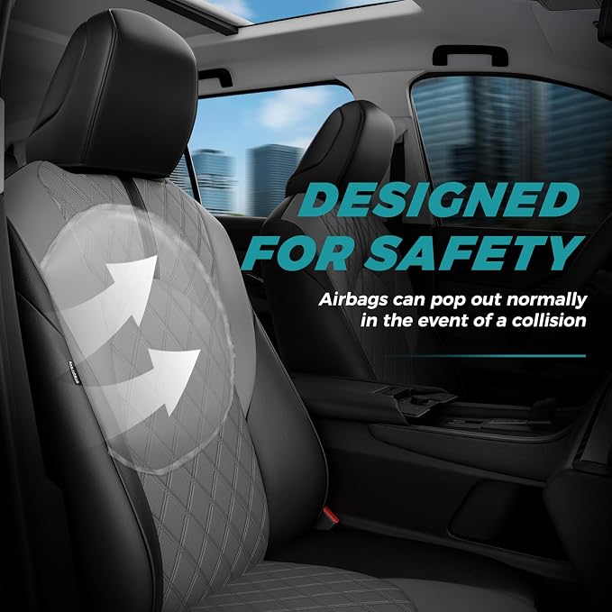 Custom Seat Covers for Toyota Grand Highlander 2024-2026 8 Seats | black grey, faux leather, 2nd row 40/60 split bench, waterproof, breathable, airbag compatible, stain resistant - Image 5