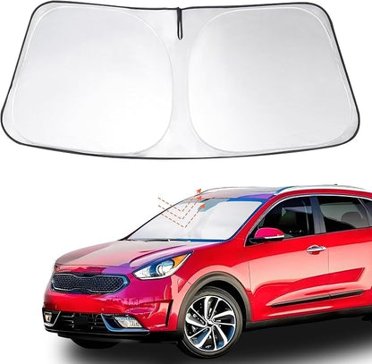 Windshield Sun Shade Sunshade for 2017-2020 2021 2022 Kia NIRO | Full covered for windshield, Foldable & Durable, Block UV Rays, Reduce Heat, Easy to install, Keeps Car Cooler by LHFLIVE